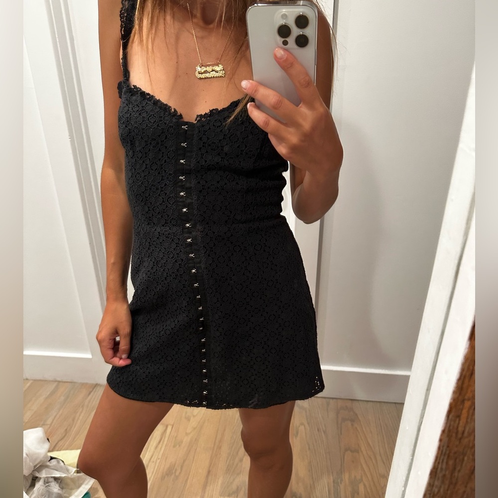 Reformation black mini dress. XS